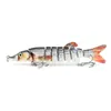 130mm 17g Señuelo Artificial Flexible para Nadar Perro Pez Señuelo Falso Señuelo de Nueve Secciones Pez Plástico Señuelo Duro Señuelo Falso