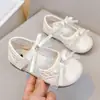 Zapatos para Niñas Zapatos de Cuero para Niñas 2026 Primavera y Otoño Nueva Moda Suela Suave Zapatos de Princesa Mocasines con Lazo para Niñas