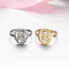 Anillo de Acero Inoxidable con Sentido del Diseño y Temperamento de Nicho, Anillo Redondo Geométrico de Hoja de Árbol Estilo Coreano Joker de Moda en stock