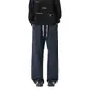 Novas calças casuais de outono e inverno para homens, com forro de fleece, tecido de algodão espesso, design de perna reta, modelagem solta e um estilo esportivo moderno