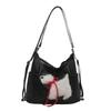 Bolsa feminina da moda estilo coreano filhote de cachorro bordado estilo textute bolsa de ombro textute popular viajante bolsa tote da moda