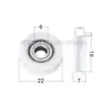 Rodamientos con Recubrimiento de Plástico 608 Rodillo con Ranura 624U Polea para Puertas y Ventanas Deslizantes 625 Ranura de Eub de Nylon Fabricante 626