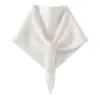 Cachecol pequeno de cashmere para outono e inverno para mulheres, cachecol triangular, amigo da pele, protege o pescoço, aquecedor de pescoço de tricô quente, gola falsa versátil