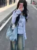 Bolso de Mezclilla Lavado Retro Moda Callejera Americana Bolso de Hombro Gran Capacidad Versátil Estudiante Uso Diario Bolso Cruzado