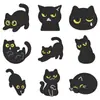 Parche Bordado de Gato Negro Sarcástico y Cargado Emocionalmente - Divertido, Enojado, Molesto, Perezoso para Ropa, Termoadhesivo