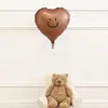 Pegatinas de Globo con Cara Sonriente de Papel de Aluminio en Forma de Corazón Flotando en el Aire Decoración de Cumpleaños Accesorios para Fotos de Fiesta Arreglo de Escena Creativo