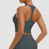 Sujetador Deportivo de Color Sólido Europeo y Americano Ropa Interior con Almohadillas en el Pecho Espalda Cruzada Chaleco Sujetador Casual Ropa de Yoga Top de Fitness de Secado Rápido