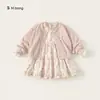 Colección de Outfits Estilo Coreano para NiñasConjunto de Ropa Infantil Youbao: Falda, Camiseta, Pantalones Florales, Conjunto de Tres Piezas para Niños
