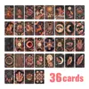 36 Cartões Postais Vintage Estilo Tarot Misterioso para Diário, Decoração de Colagem, Cartões Rígidos, Cartões de Arte Criativa Boêmia