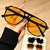 Nuevas Gafas de Sol de Moda Transfronterizas de Doble Puente para Hombres y Mujeres, Gama Alta, Lujo Ligero, Simples y Versátiles, Gafas de Sol Anti-UV para Fotografía Callejera