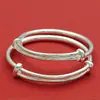 Pulsera de plata de ley con conejo para bebé S9999 plata pura año del conejo pulsera para niños bebé un mes 100 días bebé masculino inscripción