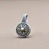 Yiluya Prata de lei S925 Mantra de seis palavras do Tibete incrustado em latão Acessórios de cordão clip Wenwan decoração de pilão de diamante vintage