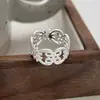 Anillo de Encaje Hueco de Lujo Ligero para Mujer, Dulce y Moderno, Anillo Abierto Versátil, Anillo Elegante Estilo Ins para Dedo Índice, Moderno
