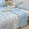 Cubrecama de terciopelo de leche de algodón puro, pieza única, con forro polar añadido para mayor grosor, sábana de cama 100% algodón, tapete de tatami, antideslizante y resistente a las manchas, apto para todas las estaciones