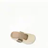 Mules de punta cerrada de una sola tira con hebilla cuadrada para mujer, nuevo modelo 2026, sandalias de slip-on transpirables tejidas de punta redonda para uso casual en casa y al aire libre