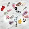 Presilhas de cabelo coloridas de desenho animado, grampos pequenos para franja, elásticos de cabelo, acessórios de cabelo fofos e versáteis para meninas
