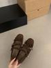 Zapatos Retro Redondos con Plataforma Interior Estilo Francés para Mujer 2025 Otoño Nuevos Zapatos de Ballet Mary Jane con Estampado de Leopardo para Mujer