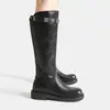 Botas de Mujer 2026 Nuevas Otoño e Invierno Retro Remache Color Desgastado Botas de Jinete Botas Largas de Mujer Botas Altas Botas Largas de Cuero Genuino