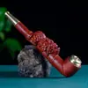 Soporte para Cigarrillos Tallado de Dragón de Palo de Rosa, Palo de Boj, Sándalo Morado, Sándalo Verde, Soporte para Cigarrillos de Uso Dual para Cigarrillos Gruesos y Delgados, Soporte para Cigarrillos Circulante