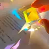 Prisma Colorido Pegador de Sol Cubo de Luz Prisma Espelho de Vidro Enfeites Pegador de Sol Descompressão Presente Criativo