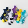 Meias Esportivas Profissionais Masculinas para Corrida de Maratona Terry Espessadas Amortecedoras Antiderrapantes Meias Curtas para Cross-Country Montanhismo Basquete