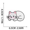 Xiao Tian gatito de dibujos animados parche de tela bordado decoración de bolsa parche bordado para computadora microestampilla gato gato estrella bordado