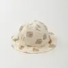 Sombrero para Bebé Otoño Corea del Sur Primavera y Otoño 2026 Nuevo Estilo Ins Dibujos Animados para Recién Nacido Sombrero de Cubo Elástico Sombrero de Pescador para Bebé