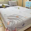 Novo Cobertor de Cama Espesso de Lã de Leite Outono e Inverno Estampa Simples Com Veludo Quente Peça Única Cobertor de Cama para Dormitório Quarto Conjunto de Três Peças