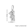 Colgantes de Animales Lindos Transfronterizos, Elementos Adorables de Oso y Delfín, Accesorios de Colgante de Acero Inoxidable Personalizados DIY Incrustados con Diamantes