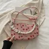 Moda Feminina Transfronteiriça Simples Tendência Estampada Bolsa de Ombro Underarm 2026 Novo Estilo Textura PU Bolsa de Ombro Transversal