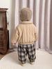 Traje acolchado de manga larga para bebé niño, Otoño e Invierno, Dibujos animados lindos, Bebé, Finales de otoño, Abrigo cálido, Conjunto de dos piezas moderno