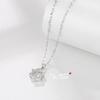 Collar de acero de titanio con estrella de seis puntas, venta al por mayor, joyería de alta gama para mujer, joyería de diamantes, cadena de clavícula, colgante de corazón palpitante, accesorios