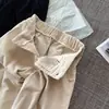 Pantalones Rectos de Pierna Ancha de Pana 3D Yunbai Mansu/26 Otoño, Color Sólido, Cintura Semi-Elástica, Pantalones Largos de Tiro Alto