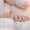 Nuevo estilo de uñas frescas, parches para uñas con lindas flores pequeñas, uñas de los pies, uñas, uñas, uñas, uñas J7