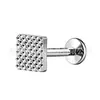 Jiangtai F136 Titanio Transfronterizo Más Vendido Tachuelas Labiales Martilladas y Aretes de Titanio G23 Aleación de Titanio Joyería para Piercing en el Cuerpo Tachuelas para Cartílago de la Oreja