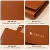 Bolsa de cuero con botón de presión, bolso de mano pequeño de cuero vintage, bolsa portátil para guardar labiales y joyas, admite logotipo personalizado