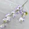 Novo Produto Pano Escovado Simulado Material Flor de Feijão Arranjo Floral para Salão de Casamento Decoração de Cenário para Vitrine de Shopping Flor Artificial Fabricante Atacado