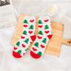 Calcetines de Navidad para adultos de terciopelo medio para ancianos de alce, calcetines de otoño e invierno para mujer, calcetines gruesos de toalla de terciopelo coral, calcetines transfronterizos