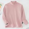 Malha Base Infantil para Outono, Roupa Íntima para Meninos e Meninas, Tops de Tricô para Crianças Maiores, Suéteres Quentes de Algodão com Gola Alta para Crianças Pequenas