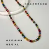 Colar Empilhado de Pérolas de Cristal Dopamina Retro Pedra Olho de Tigre Feminino Moda de Luxo Leve Versátil Joia de Nicho