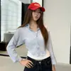 Camisa branca estilo coreano de duas peças falsas, nova para o outono, manga longa, gola dobrável, modelagem slim, acinturada, top versátil para o dia a dia 26272