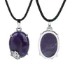 Punto Colgante de Piedra Natural en Forma de Disco Piedra Semipreciosa Colgante de Cristal Natural Accesorios para Joyería DIY Venta al por Mayor
