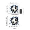 Pegatinas de pared 3D con diseño de fútbol roto, pegatinas decorativas de Amazon para habitación, dormitorio, fondo, autoadhesivas, venta al por mayor