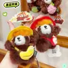 Lindo Llavero de Peluche de Panda Rojo de Escape Colgante Creativo para Mochila de Pareja Muñeco de Máquina Expendedora Regalo Venta al por Mayor