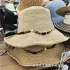 Chapéu de Sol Estilo Artístico para Mulheres, Chapéu de Palha Crochê de Verão, Chapéu de Praia para Férias, Chapéu Bucket Elegante com Proteção Solar para Mulheres