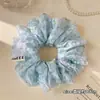 Gomita para el pelo morada floral suave estilo coreano para mujer, accesorio para el cabello casual y versátil, nueva liga para el pelo