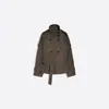 Chaqueta cruzada INS de nuevo otoño, estilo europeo y americano, holgada, de doble botonadura, con cinturón de cintura incorporado, al por mayor