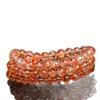Marca Famosa Cristal Cereja Vermelha Fanta Flor de Resina Multi-Círculo Pulseira Flor de Resina Vermelha e Amarela Pulseira de Contas Redondas Atacado