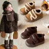 Zapatos de Algodón para Niñas 2026 Otoño Nuevo Estilo Zapatos Casuales Gruesos con Felpa para Niños Niños Medianos y Grandes Zapatos Peludos Cálidos para Niñas