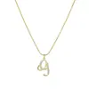 Europa y Estados Unidos transfronterizo 26 letras conjunto de cobre circonita cadena de serpiente redonda collar letras colgante de oro creativo simple letras